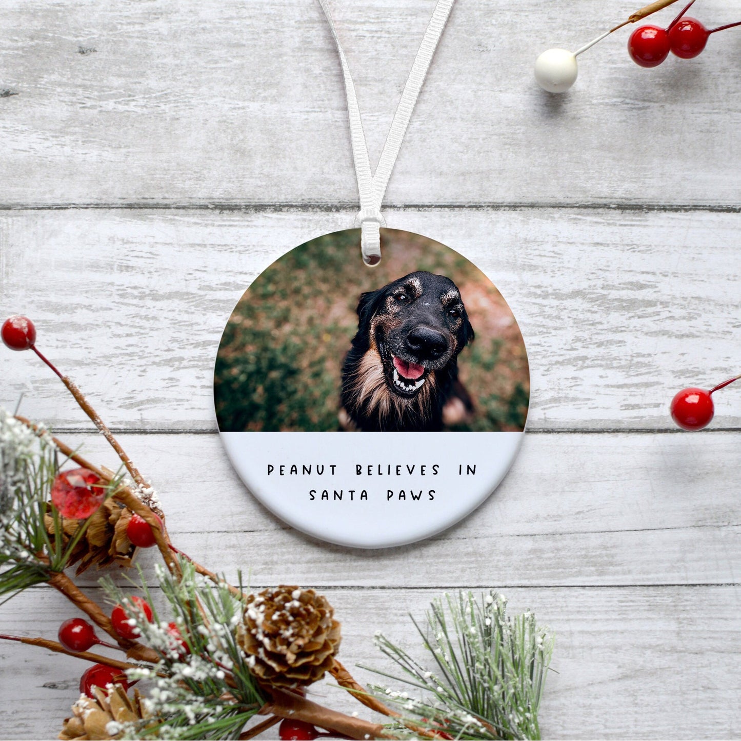 Pet Photo Christmas Bauble Personalised for Dogs and Cats