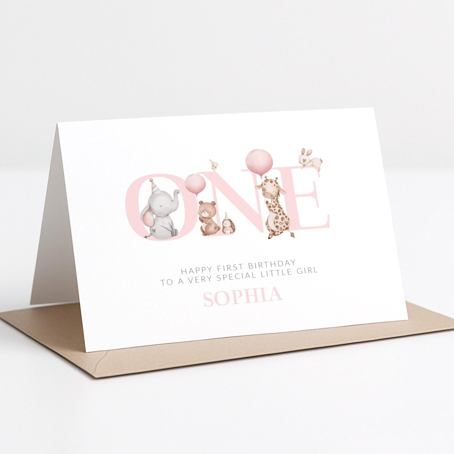 Personalised Children's Birthday Card, Custom Name & Age Card, Boy or Girl