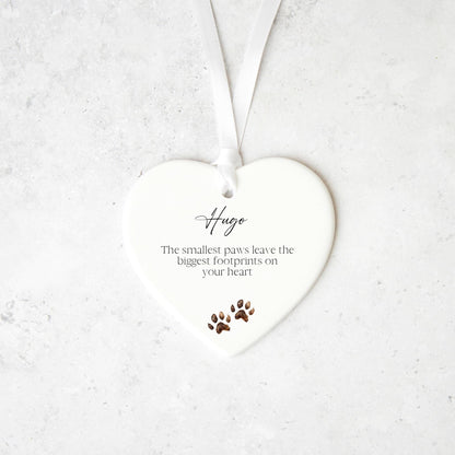 Pet Memorial Heart Keepsake, Personalised Pet Loss Gift