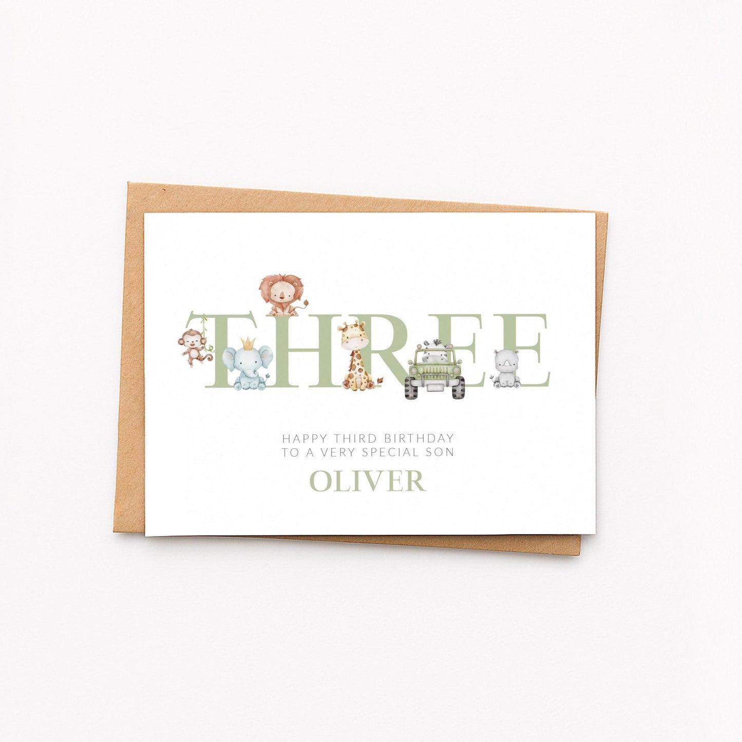 Personalised Kids Birthday Card with Name and Age
