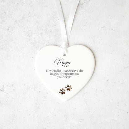 Pet Memorial Heart Keepsake, Personalised Pet Loss Gift