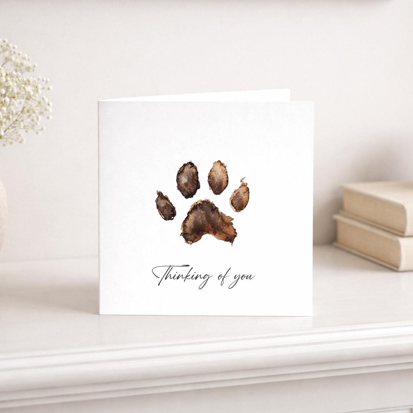 Personalised Watercolour Pet Loss Sympathy Card