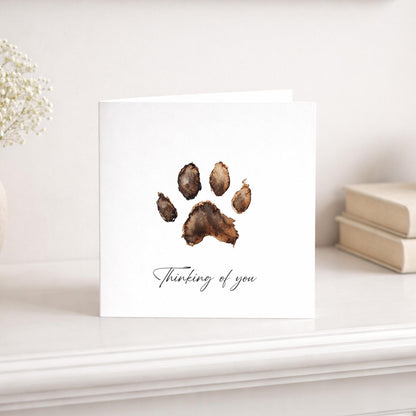 Personalised Watercolour Pet Loss Sympathy Card