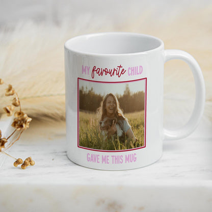Favourite Child Personalised Photo Mug Funny Gift for Mum Dad