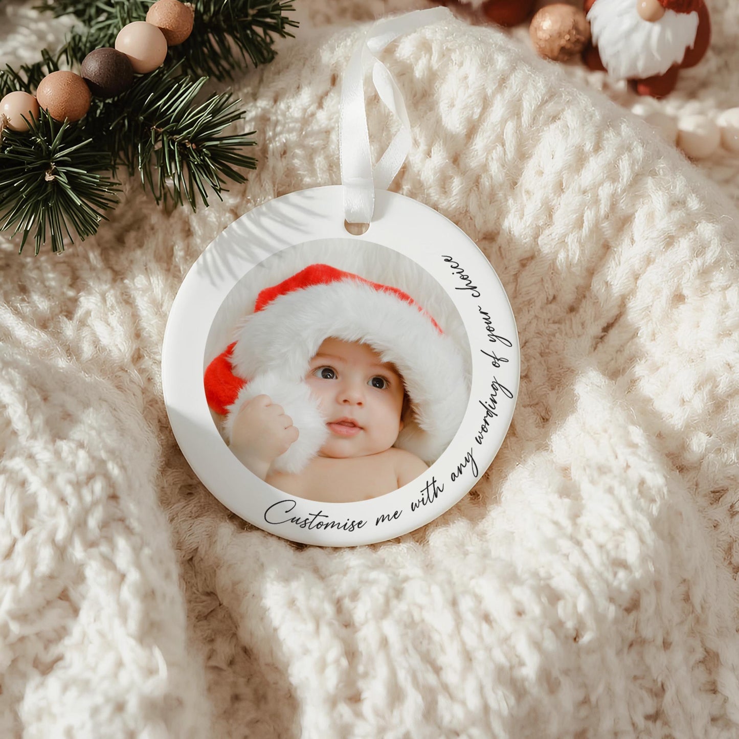 Personalised Baby First Christmas Keepsake Photo Ornament