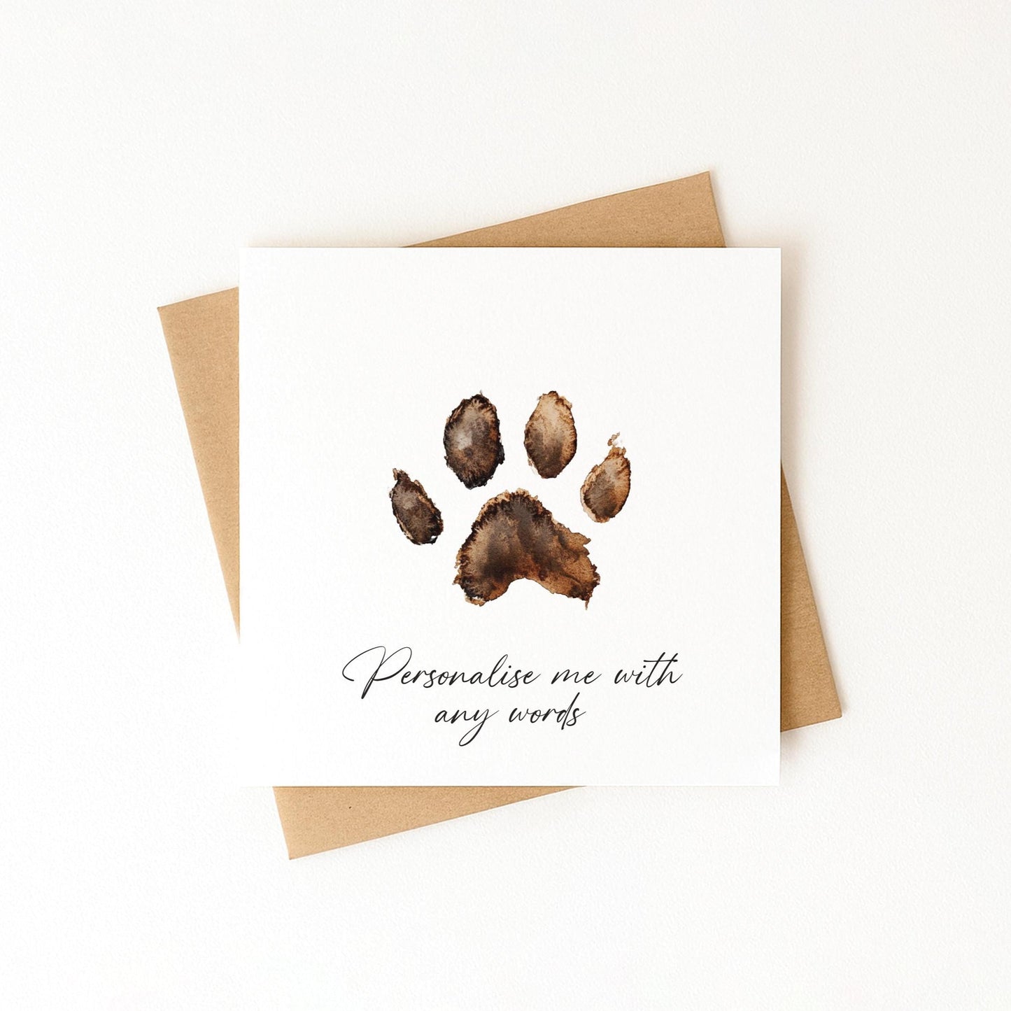 Personalised Watercolour Pet Loss Sympathy Card