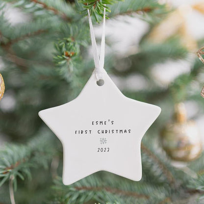 Personalised Baby's First Christmas Decoration