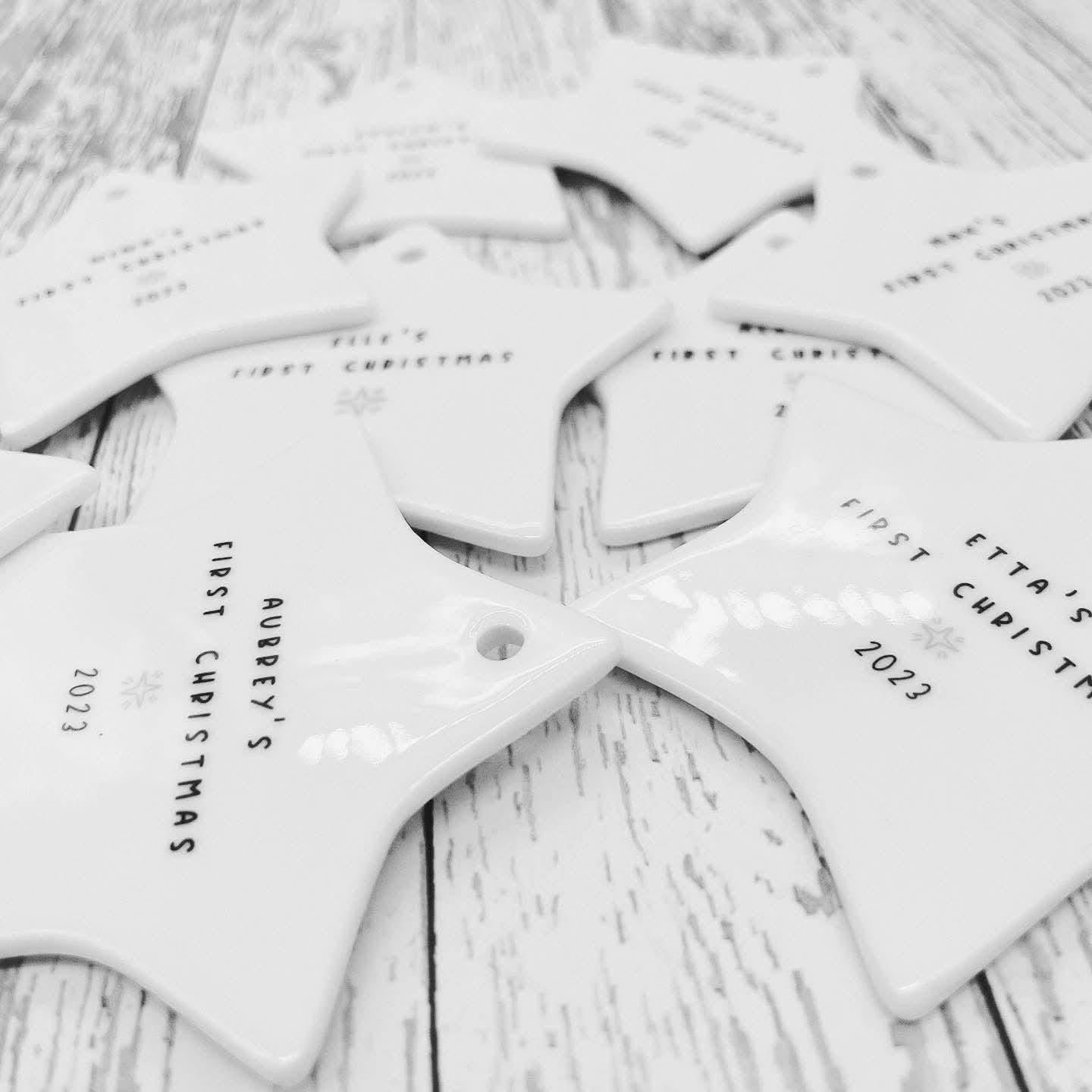 Personalised Baby's First Christmas Decoration