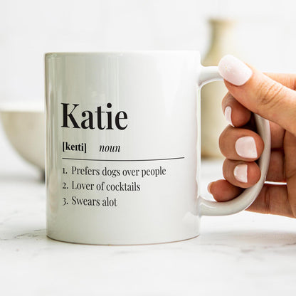 Personalised Name  Dictionary Definition Mug