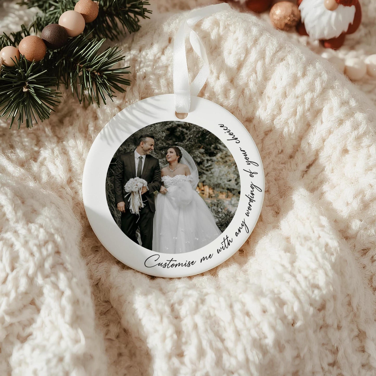 Personalised First Christmas Married Ornament