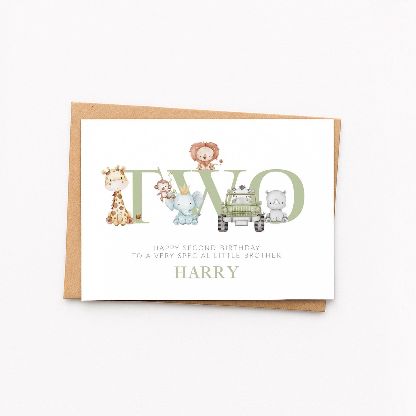 Personalised Kids Birthday Card with Name and Age