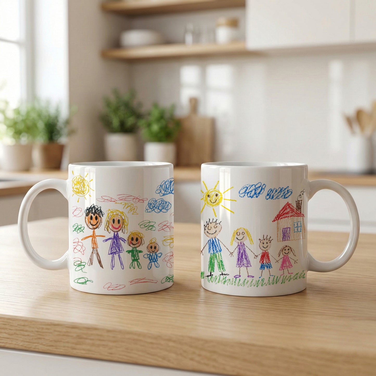 Personalised Kids Drawing Mug, Gift for Mum from Children
