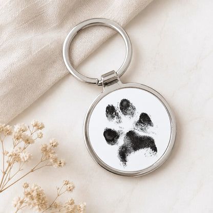 Personalised Paw Print Keyring