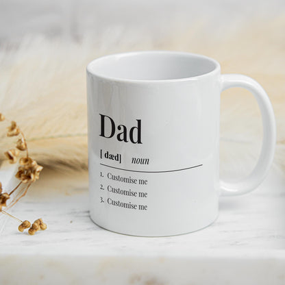Dad Definition Mug Personalised Fathers Day Gift