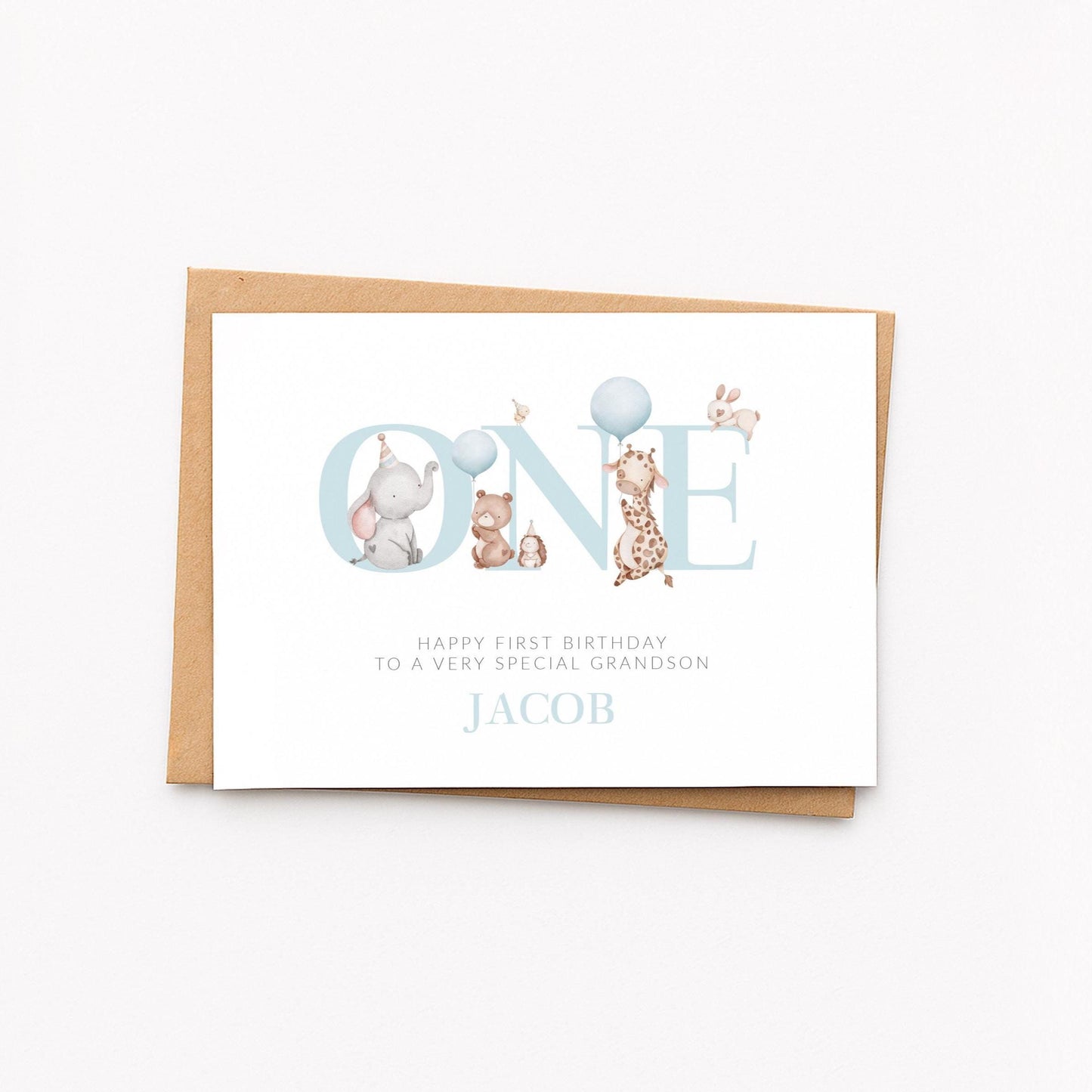 Personalised Children's Birthday Card, Custom Name & Age Card, Boy or Girl