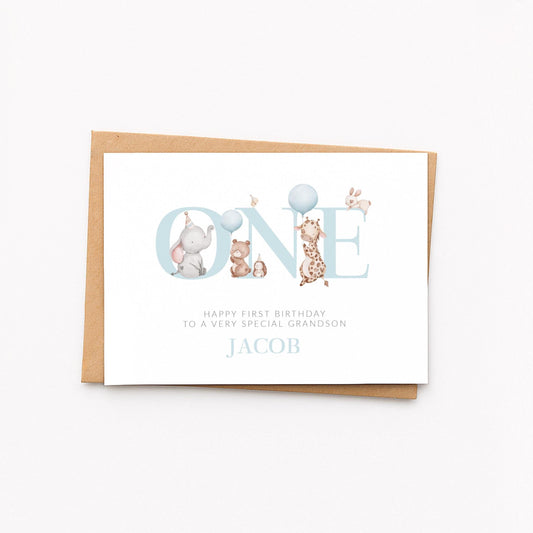 Personalised Children's Birthday Card, Custom Name & Age Card, Boy or Girl