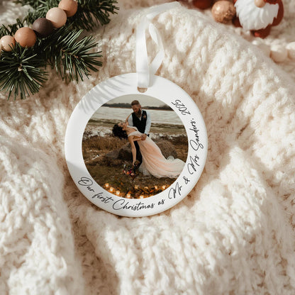 Personalised First Christmas Married Ornament