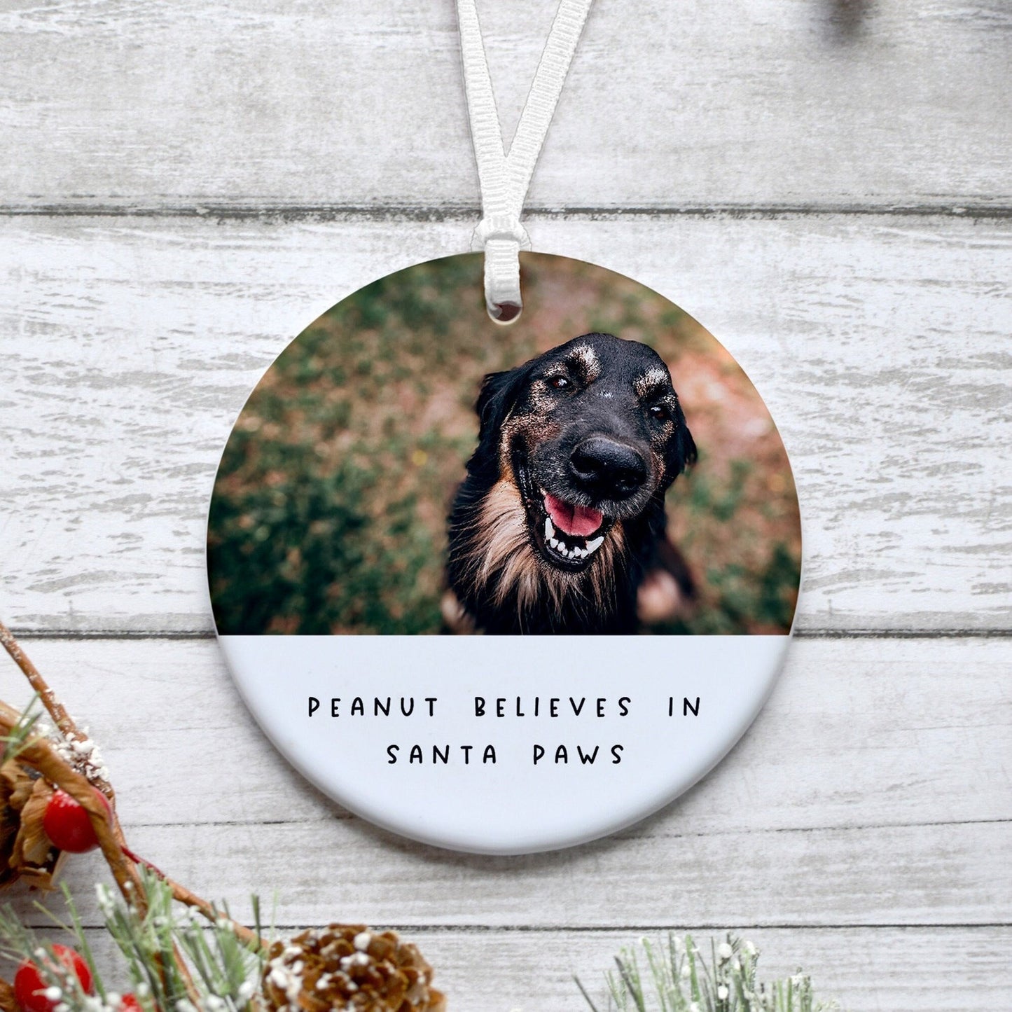 Pet Photo Christmas Bauble Personalised for Dogs and Cats