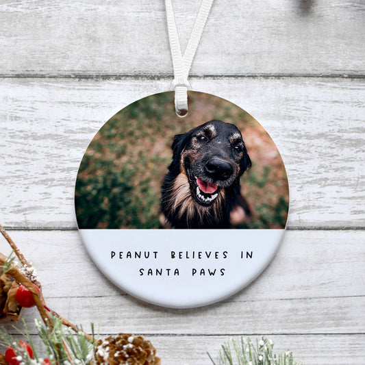 Pet Photo Christmas Bauble Personalised for Dogs and Cats