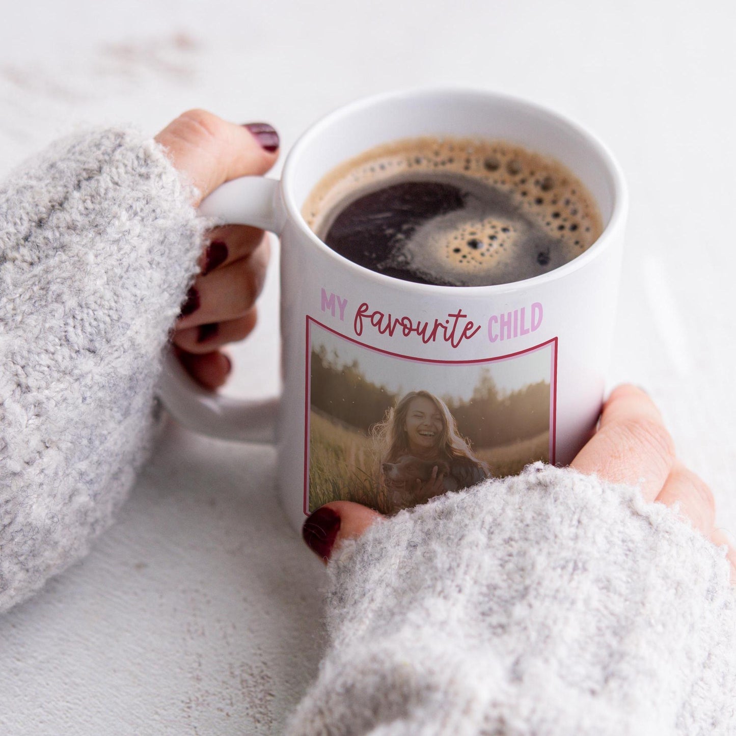 Favourite Child Personalised Photo Mug Funny Gift for Mum Dad