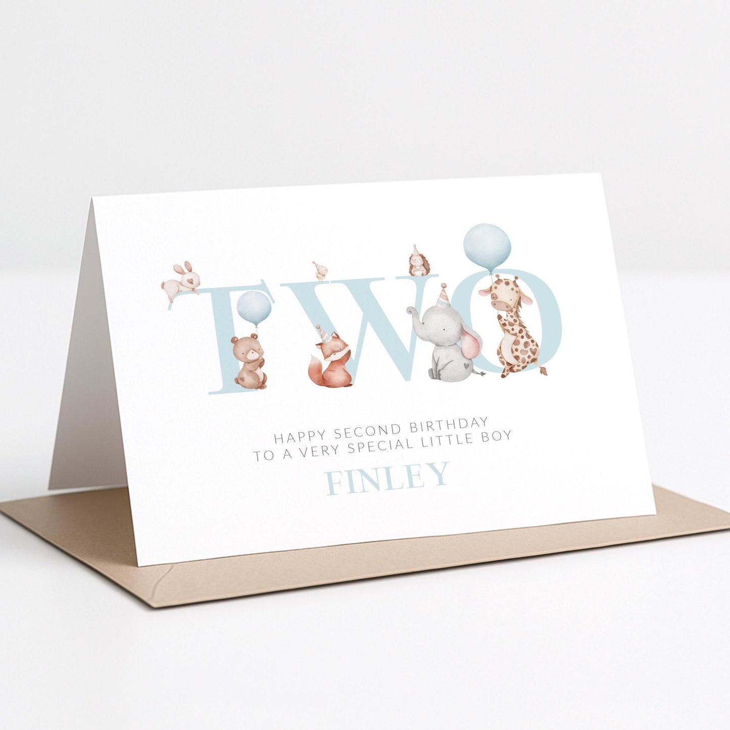 Personalised Children's Birthday Card, Custom Name & Age Card, Boy or Girl