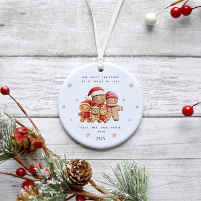First Christmas as a family of Three, Ceramic Bauble