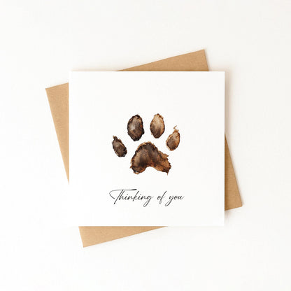 Personalised Watercolour Pet Loss Sympathy Card