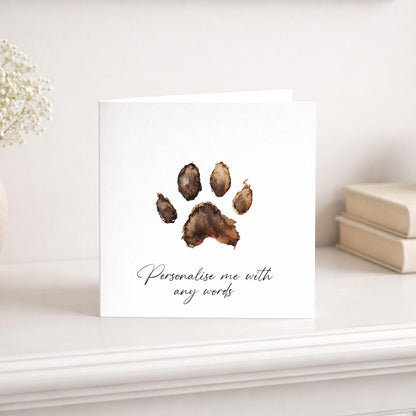 Personalised Watercolour Pet Loss Sympathy Card