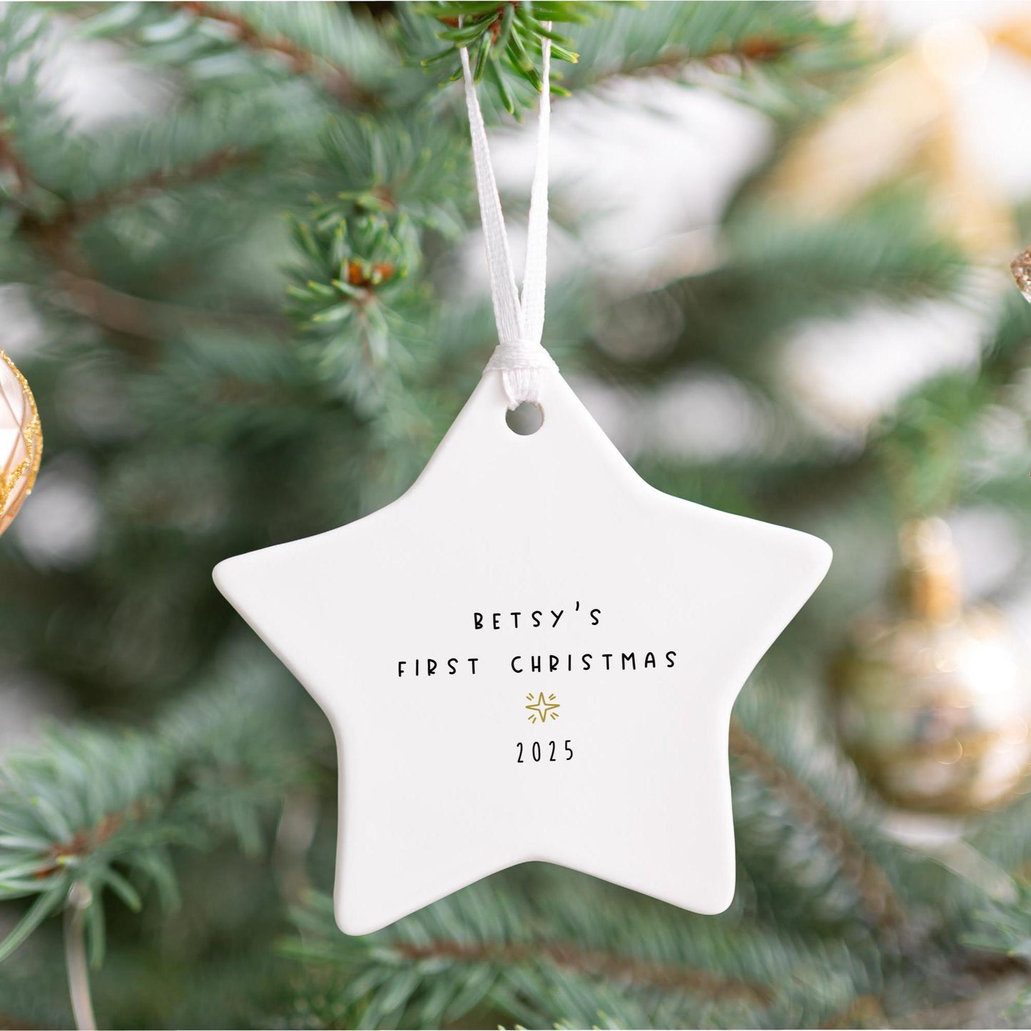 Personalised Baby's First Christmas Decoration